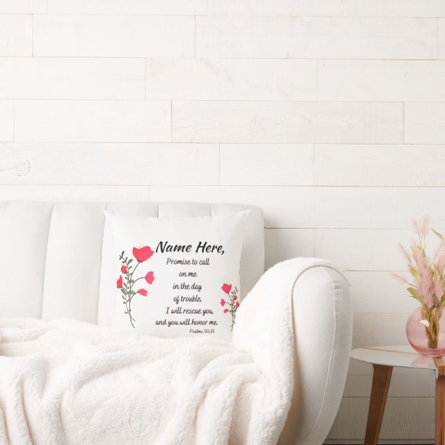 Psalms Scripture Cotton Dekorativ kudde (Soffa)