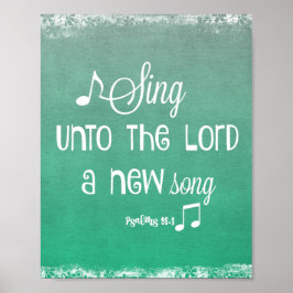Psalms Sjunga Bible Verse Poster