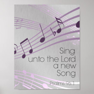 Psalms: Sjunga till Herren ett nytt Sång Poster