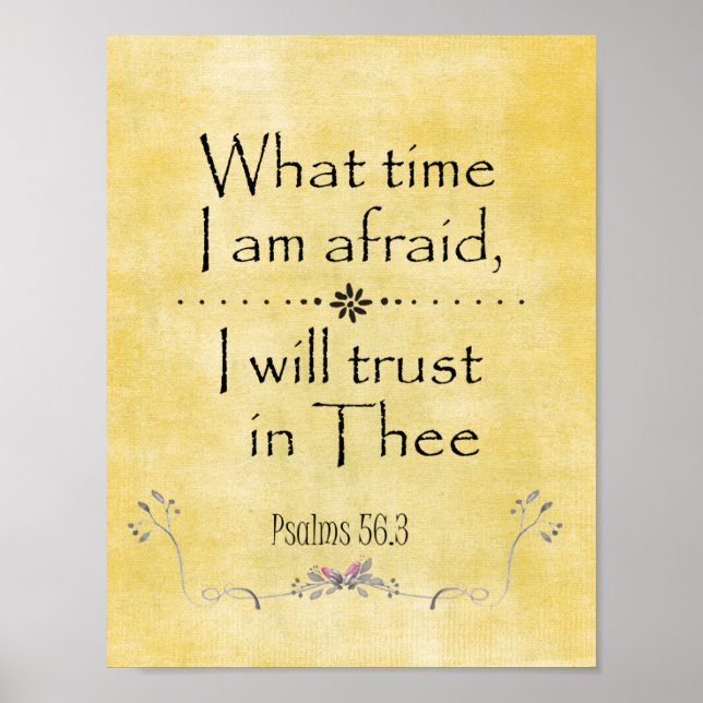 Psalms Trust KJV Bible Verse Poster (Framsidan)