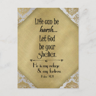 Psalms Verse med citat stimuleras av inspiration Vykort