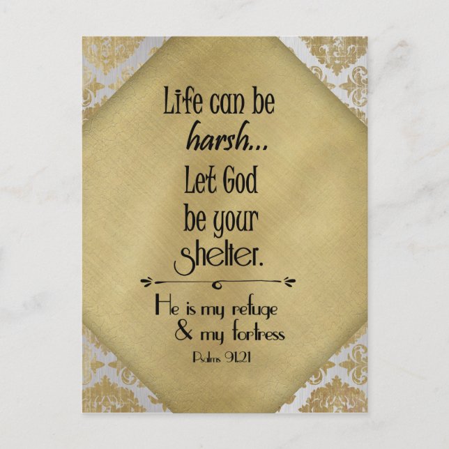 Psalms Verse med citat stimuleras av inspiration Vykort (Framsida)