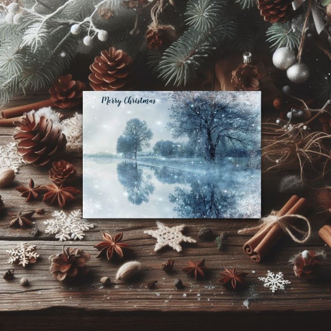 Psalms Verse Winter Wonderland Woodlands jul Julkort (Skapare uppladdad)