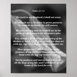 Psaltaren 23: 1-6 poster