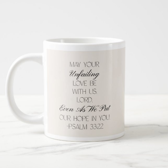 Psaltaren 33:32 Hope Bibelvers Mugg Jumbo Mugg (Vänster)