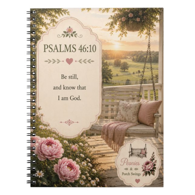 Psaltaren 46:10 anteckningsbok (Framsidan)