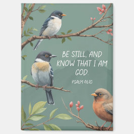 Psaltaren 46:10 Kristet bibelvers bild Magnet