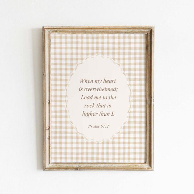 Psaltaren 61:2 När mitt hjärta sviktar Poster (Skapare uppladdad)