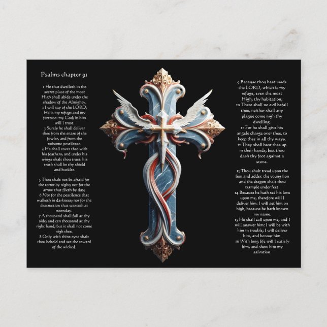 Psaltaren kapitel 91 vykort (Framsida)