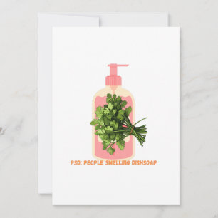 PSD - People Smelling Dishsoap Funny Anti-Cilantro Julkort