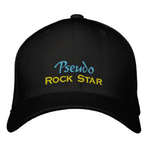 "Pseudo Rockstjärna" Broderad Keps
