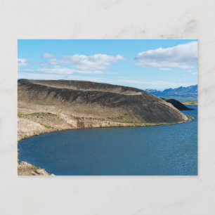 Pseudokratrar i sjö Myvatn - Islandet Vykort
