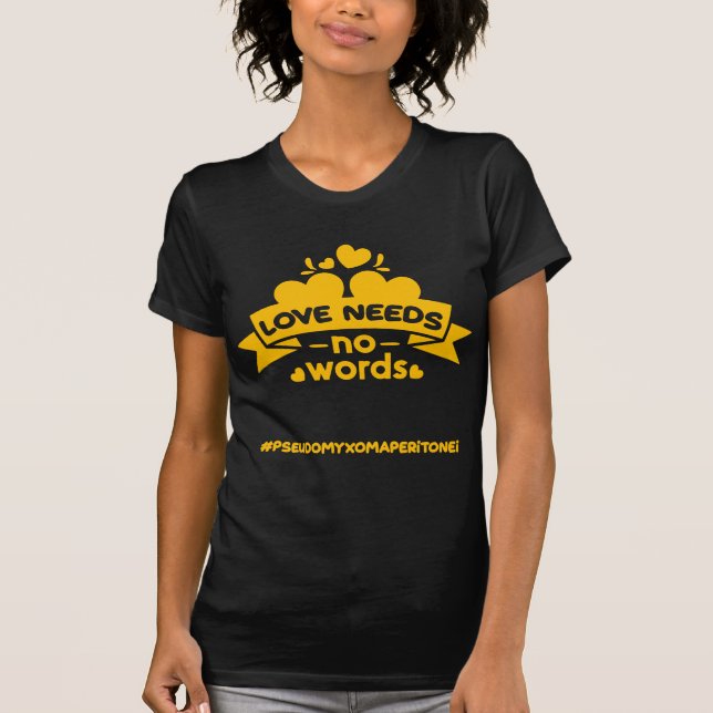 Pseudomyxoma Peritonei Medvetenhet T Shirt (Framsida)