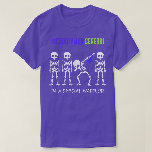 Pseudotumor Cerebri Shirt Dabbing Skeleton Speciel T Shirt (Design framsida)