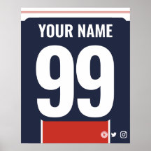 PSG Färg Personlig Football Shirt Poster