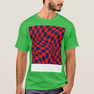 PSG förvrängt Checkered Mönster TShirt T Shirt