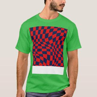 PSG förvrängt Checkered Mönster TShirt T Shirt