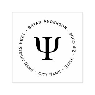 Psi Symbol-Returadress Självtryckande Frimärke Självfärgande Stämpel