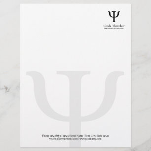 Psi-symbolen professionell psykolog letterhead brevhuvud