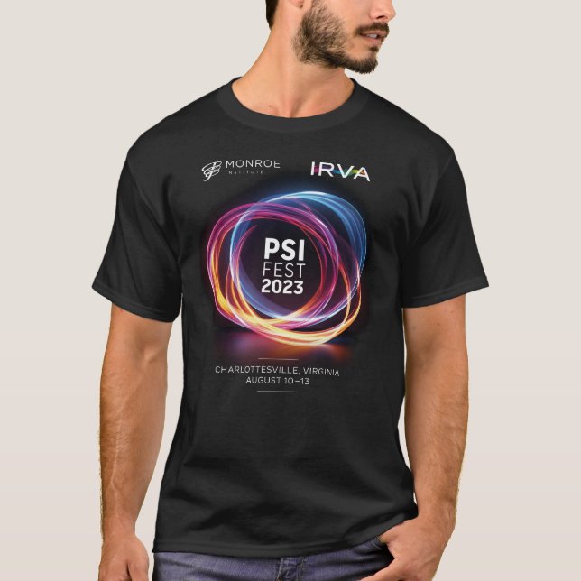 PsiFest2023 Shirt för manar Front & Back-bild T (Framsida)