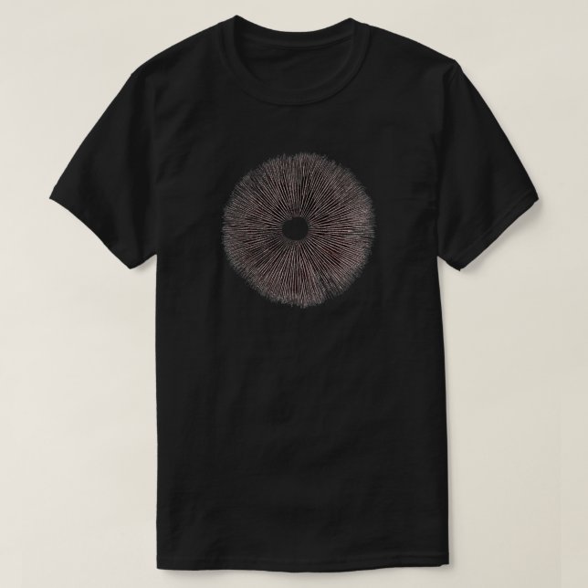 Psilocybe Cubensis Spore Skriv ut T Shirt (Design framsida)