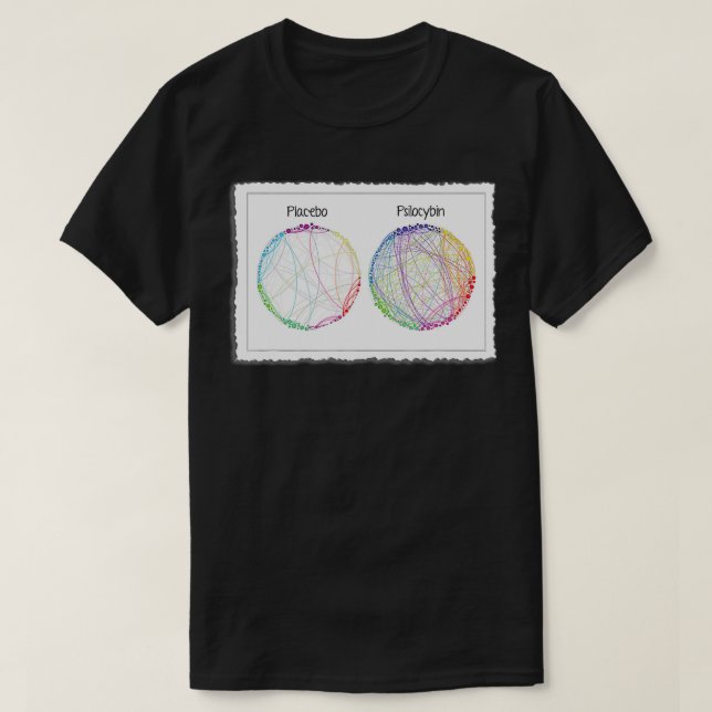 Psilocybin Brain Scan Image Psychedelic Science T Shirt (Design framsida)