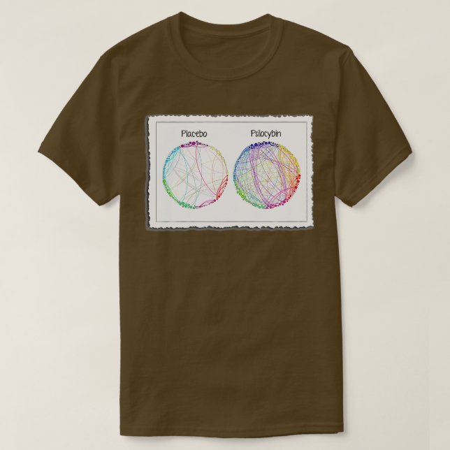 Psilocybin Brain Scan Image Psychedelic Science T Shirt (Design framsida)