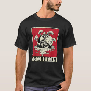 Psilocybin Retro Psychedelic Magic Mushroom Vintag T Shirt