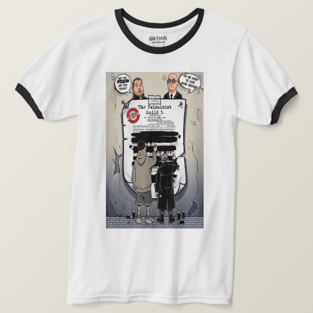 Psionicist Gillet 3 Ringer T-Shirt (Design framsida)