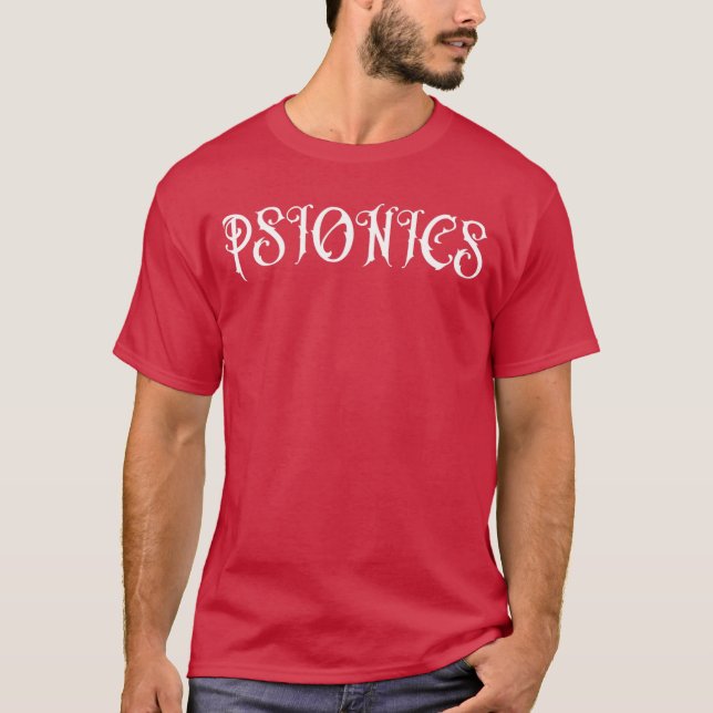 Psionics Aesthetic Grunge Goth Horror Occult Gothi T Shirt (Framsida)