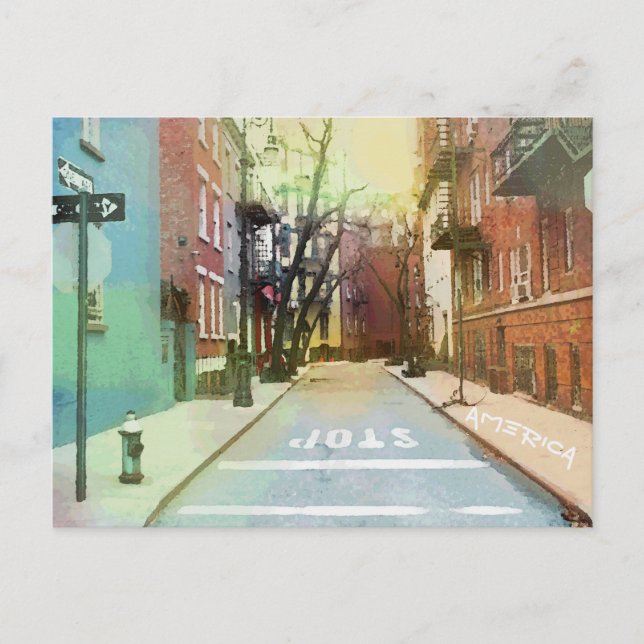 PSK-kort för amerikanska bakgator Vykort (Framsida)