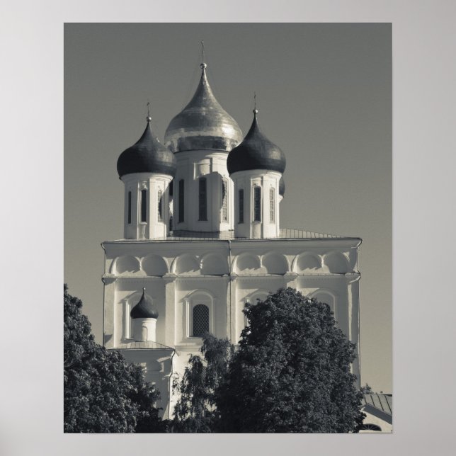 Pskov Kreml och Treenighetskatedralen Poster (Framsidan)