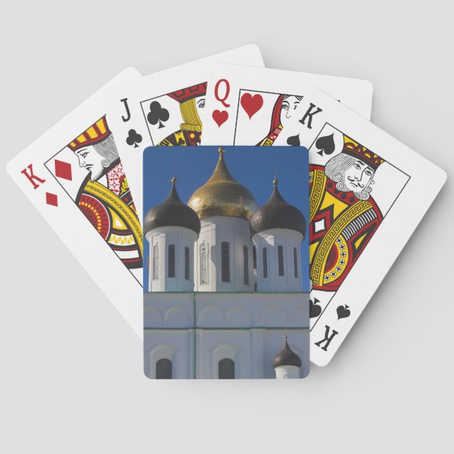 Pskov Kremlin och Trinity Cathedral Kortlek (Baksidan)