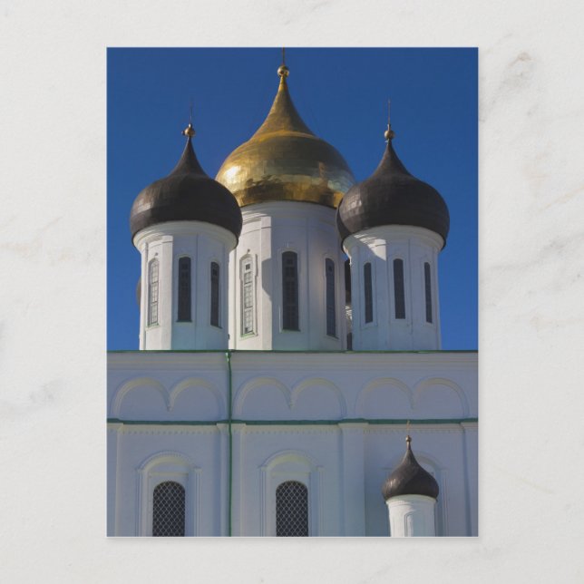Pskov Kremlin och Trinity Cathedral Vykort (Framsida)