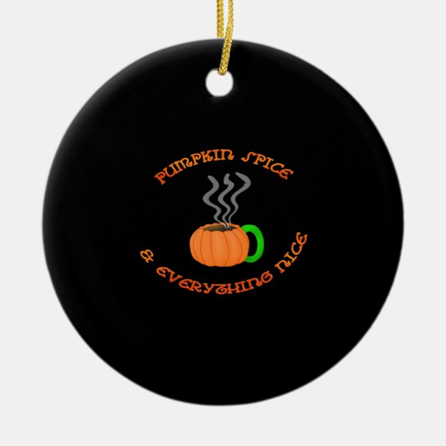 PSL Pumpkin Spice & All Nice Julgransprydnad Keramik (Framsidan)