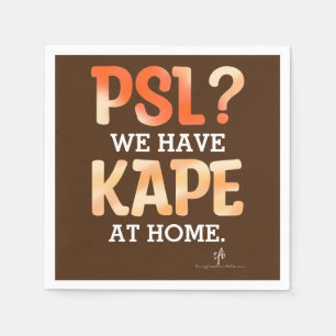 PSL vs. Kape Filipino Autumn Coffee Humor Pappersservett