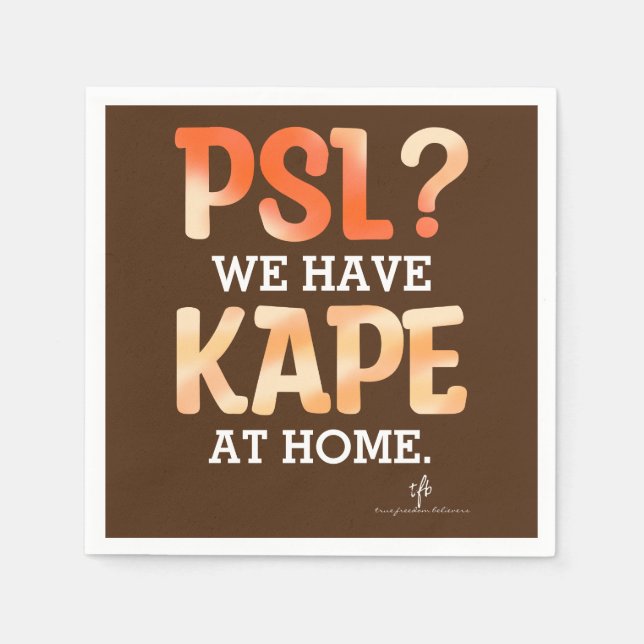 PSL vs. Kape Filipino Autumn Coffee Humor Pappersservett (Framsidan)