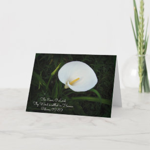 Pslams 119 Calla Lilly-hälsningskort Kort