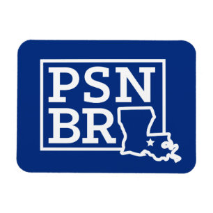 Psn-BRvit på blått påstår magneten Magnet