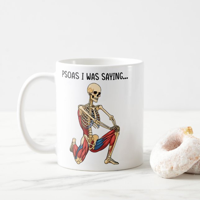 Psoas Jag Sa Rolig Anatomi Skelett Kaffemugg (Med munk)