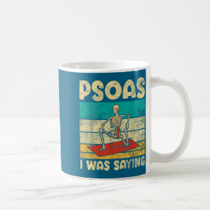 Psoas jag sa rolig yoga skelett Se dräkt F Kaffemugg