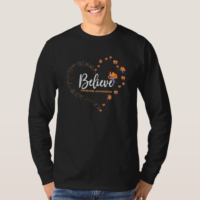 Psoriasis Awareness Butterfly T Shirt (Framsida)