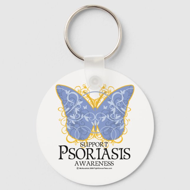 Psoriasis Butterfly Nyckelring (Framsida)