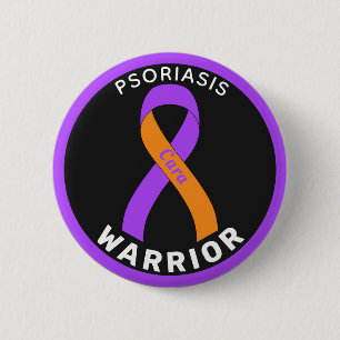 Psoriasis Warrior Ribbon Black-knapp Knapp