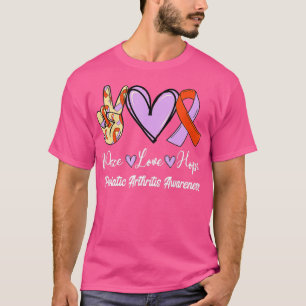 Psoriatic Arthritis Peace Kärlek Hope Lavender Ora T Shirt