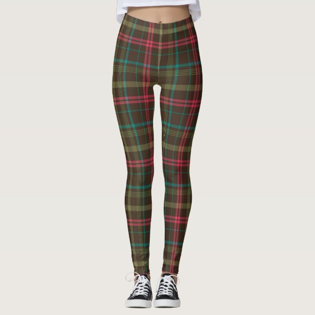 Pspltartan mönster leggings (Framsida)