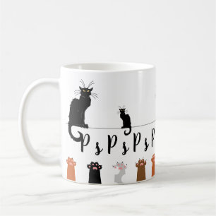 PsPsPsPs för svarta katter och Tassar Kaffemugg
