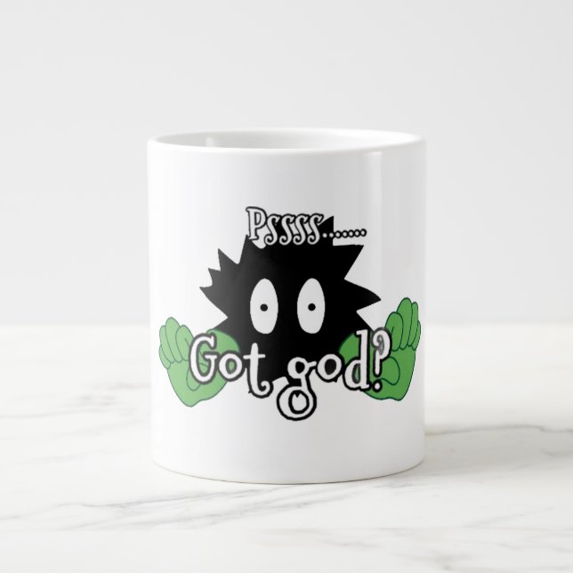 Pssss....har du Gud? Jumbo Mugg (Framsidan)