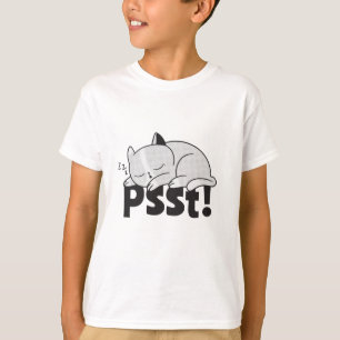 Psst Lazy-katten sover T Shirt