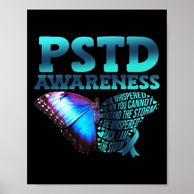 Pstd-medvetenhet Posttraumatisk Stressyndrom Röv Poster (Framsidan)